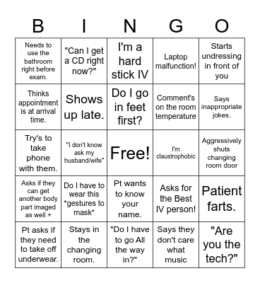 TA Bingo Card