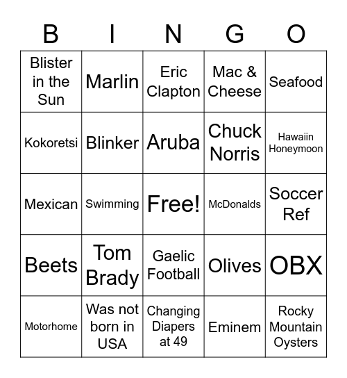 DCS Bingo Card