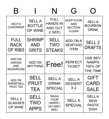 TWO TWELVE BINGO Card