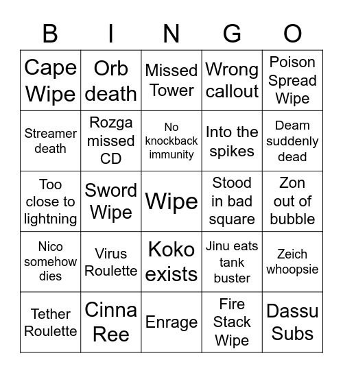 P4S Memes Bingo Card