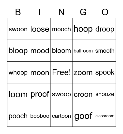 OO Bingo Card