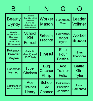 Dozen's Card Bingo Card
