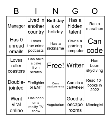 KCHOP SOCIAL Bingo Card