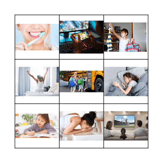 Daily Routines! Bingo Card