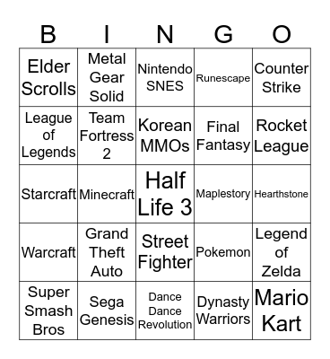 Find someone who plays or has played (on) the following:  Bingo Card