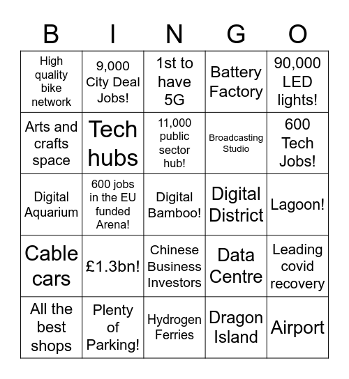 Rob Stewart Bingo Card