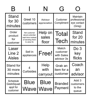 Hosts Bingo Card