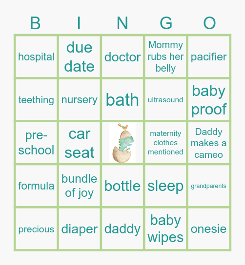 Welcome Baby Sharma! Bingo Card