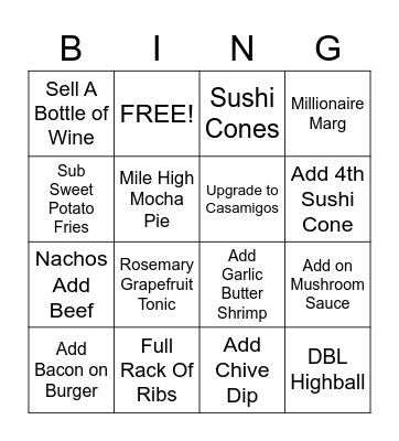 Moxies Server Bingo Card