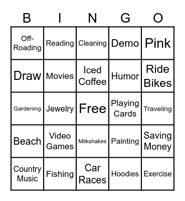 SHILYN'S SQUARE Bingo Card