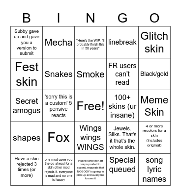 AAA Bingo Card