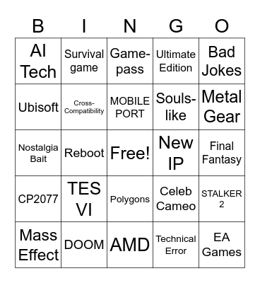 Microsoft Showcase 2022 Bingo Card