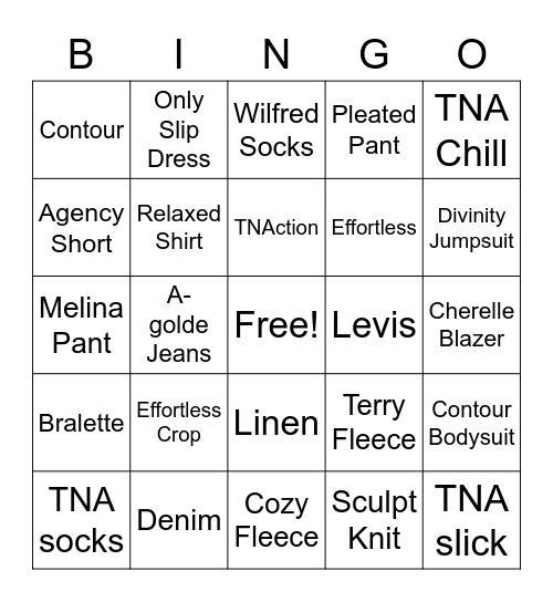 June Clientele Bingo! Bingo Card