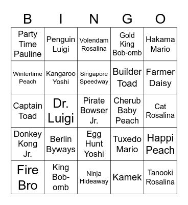 Steel Round 1 (Mario Kart Tour) Bingo Card