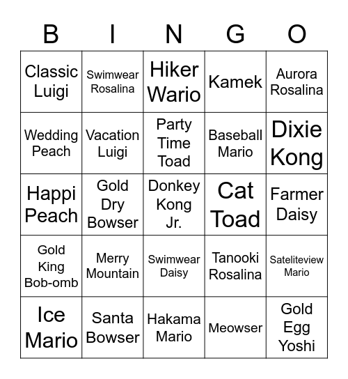 Steel Round 2 (Mario Kart Tour) Bingo Card