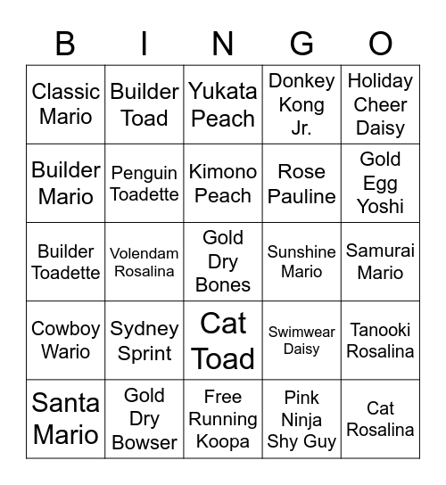 Lycanroc Round 2 (Mario Kart Tour) Bingo Card