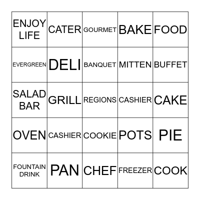 EVERGREEN BINGO Card