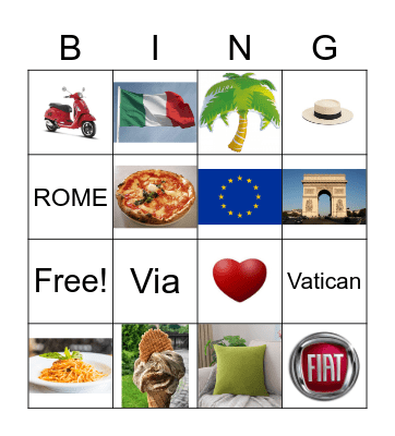 Italy Bingo Card