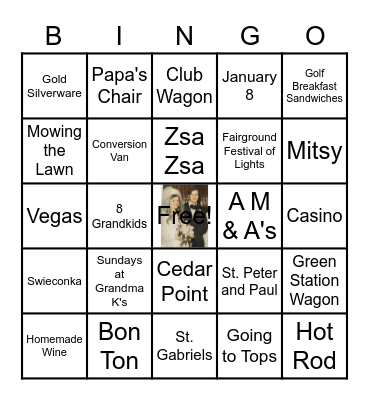 Happy 50th Wedding Anniversary! Bingo Card