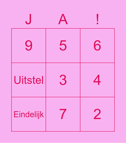 Maaike’s Bingo Card