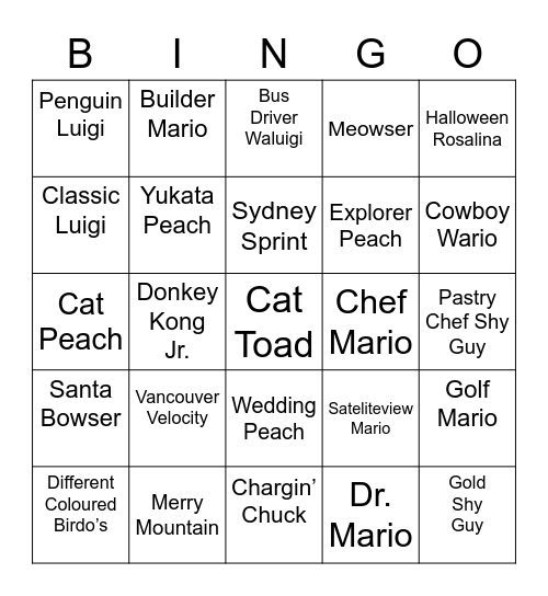 Mikail Round 1 [Mario Kart Tour] Bingo Card