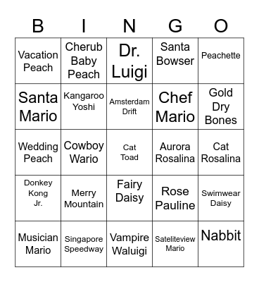 Skull Round 1 [Mario Kart Tour] Bingo Card