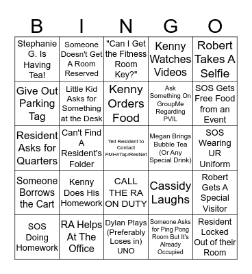 The Village BINGO Card
