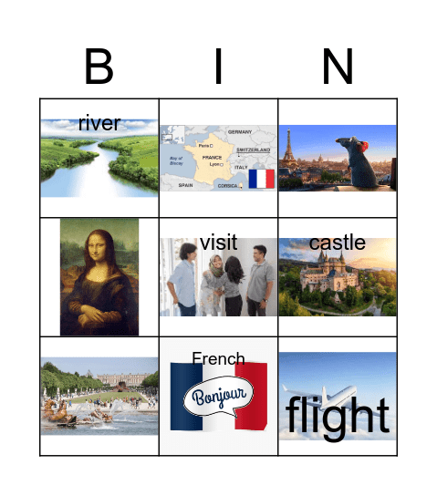 France Bingo Card