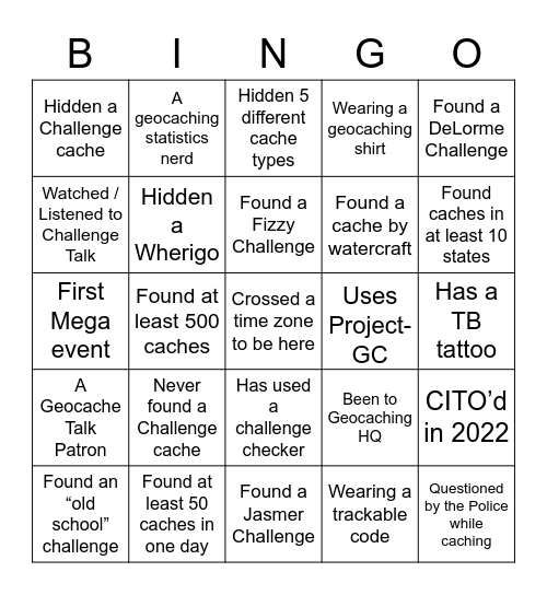 Challenge Academy BINGO! Bingo Card