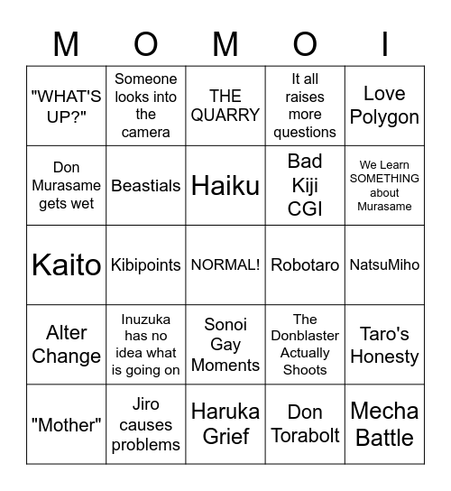 Donbrothers Bingo 27 Bingo Card