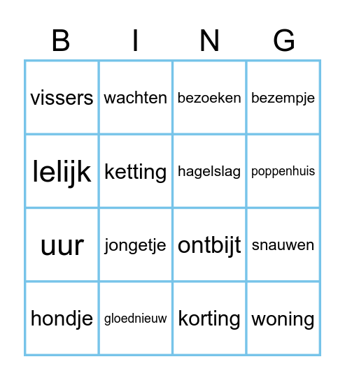 kern 11 vll Bingo Card