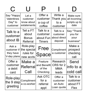 VALENTINE'S DAY Bingo Card