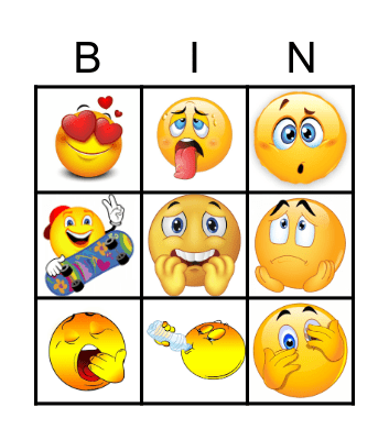 Feelings and emotions Bingo Card