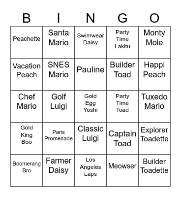 Nicklu's Bingo Card (Round 2) Bingo Card