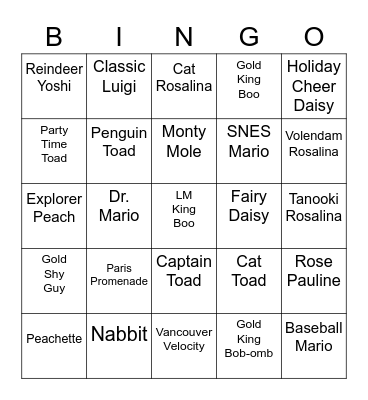 Xin's Bingo Card (Round 1) Bingo Card