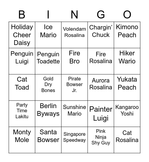 Beryl's Bingo Card (Round 2) Bingo Card