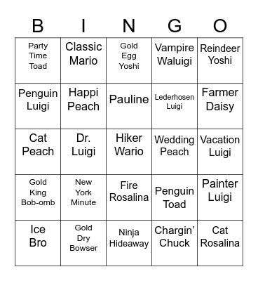 Beryl's Bingo Card (Round 1) Bingo Card