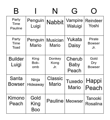 Rahen's Bingo Card (Round 2) Bingo Card