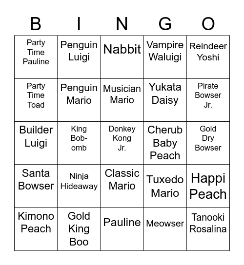 Rahen's Bingo Card (Round 2) Bingo Card