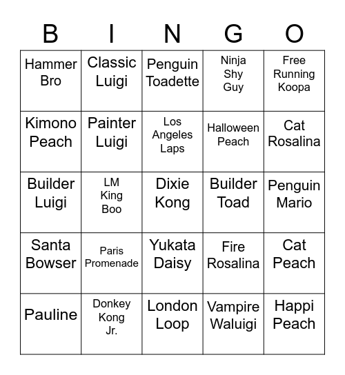 Holly's Bingo Card (Round 1) Bingo Card