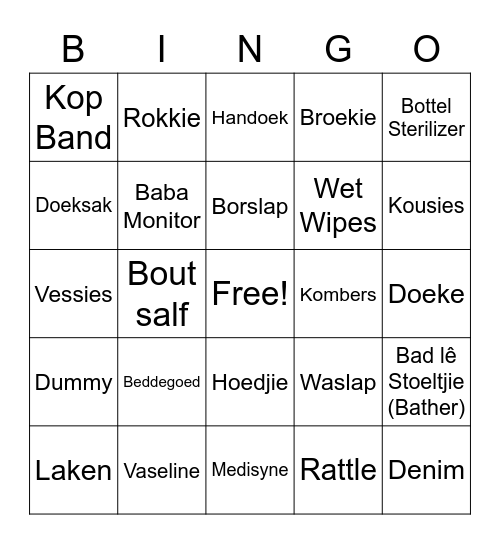 BINGO Card