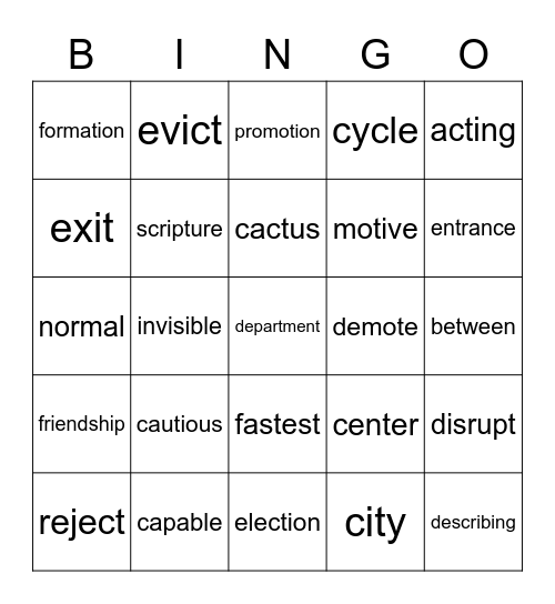 end of year affix review 2022 Bingo Card