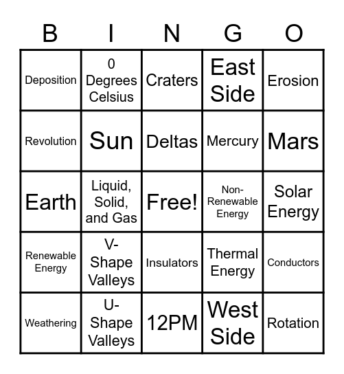 Bingo Card