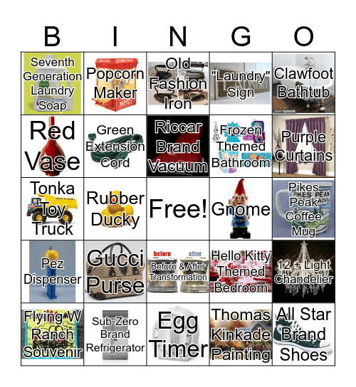 Cleaning Bingo Card