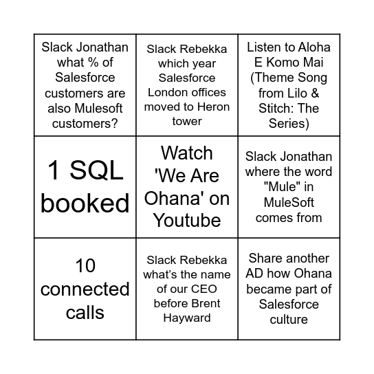 BINGO Card