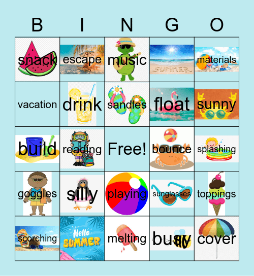 Summer Images Bingo Card