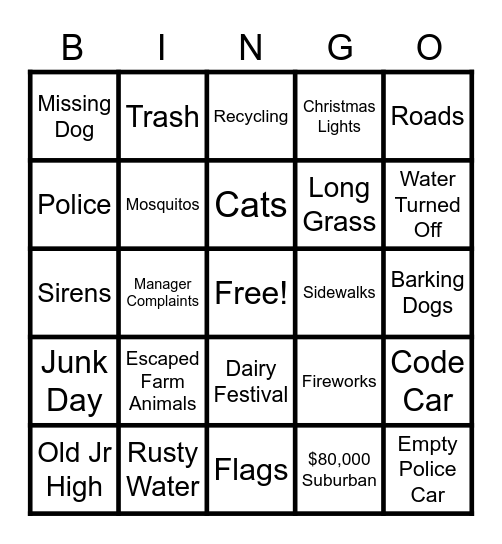 BINGO Card