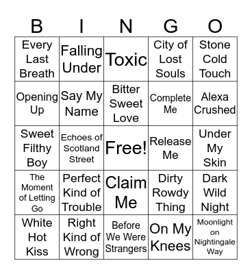 September Bingo-A-Thon Bingo Card