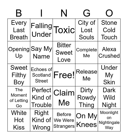 September Bingo-A-Thon Bingo Card