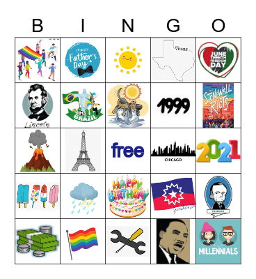 June Celebrations Bingo Card